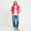 T-shirt col rond manches courtes ecru femme