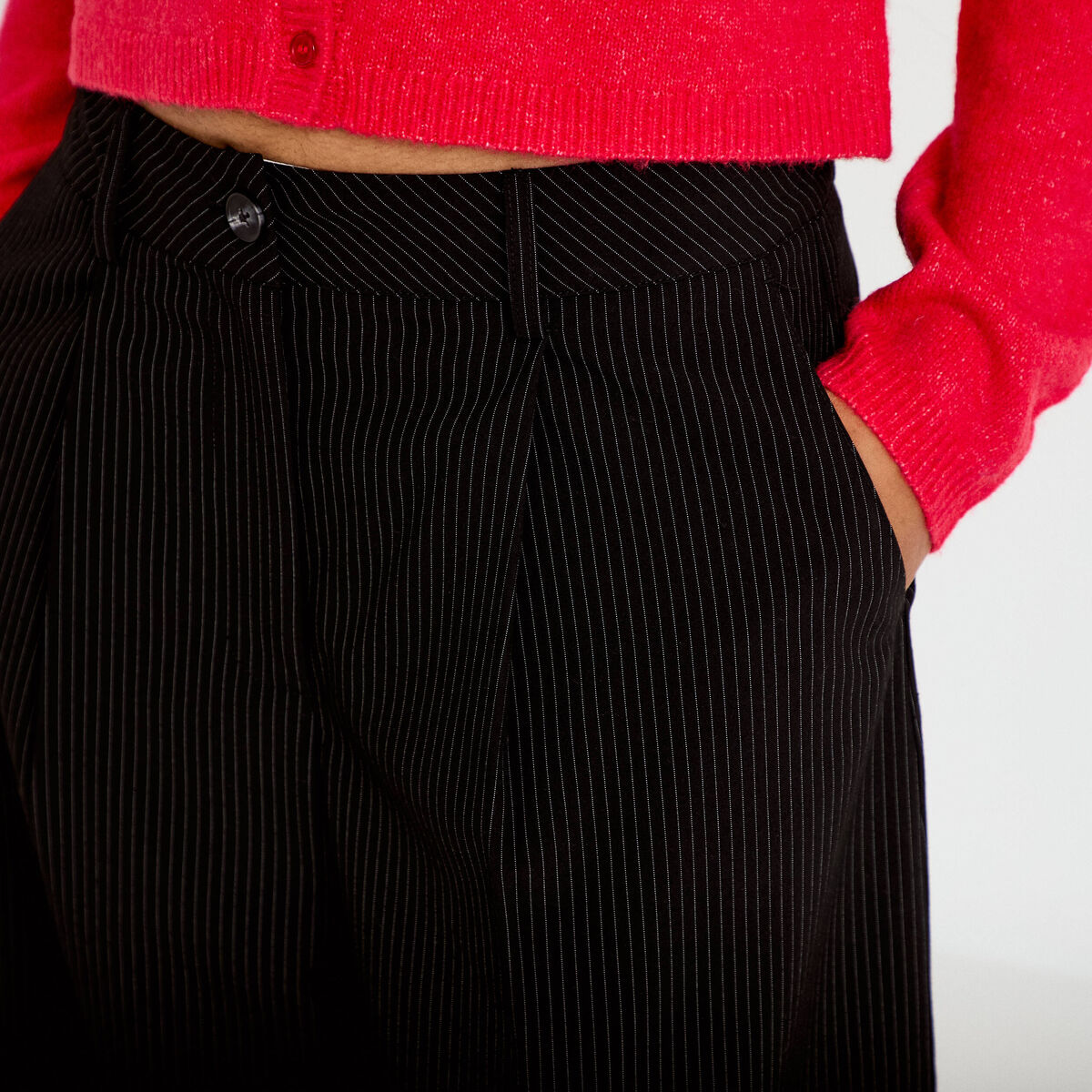 Pantalon bootcut taille standard noir femme