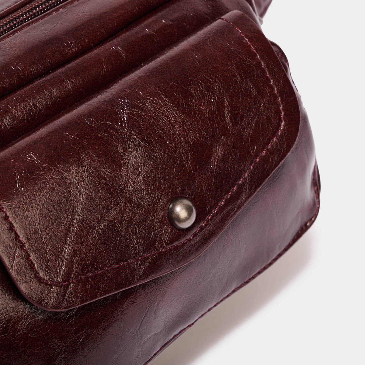 Sac similicuir bordeaux femme