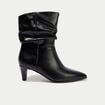 Bottines aspect daim noir femme