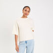 Pull manches courtes ecru femme