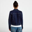 Veste cintr&eacute;e en jean col classique denim brut femme