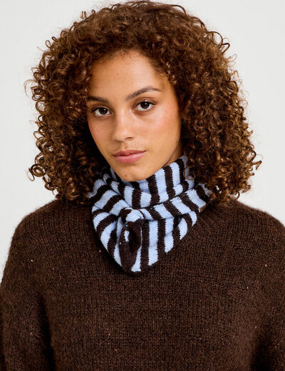 Foulard fluide bleu ciel femme