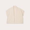 Gilet polaire manches courtes ecru femme