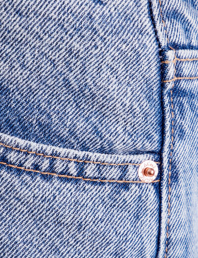 Jeans mom taille haute denim bleach femme