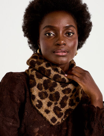 Foulard marron fonc&eacute; femme