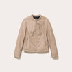 Veste droite zipp&eacute;e sable femme