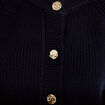 Gilet manches longues bleu marine femme