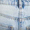 Jean barrel cropped taille standard denim bleach femme