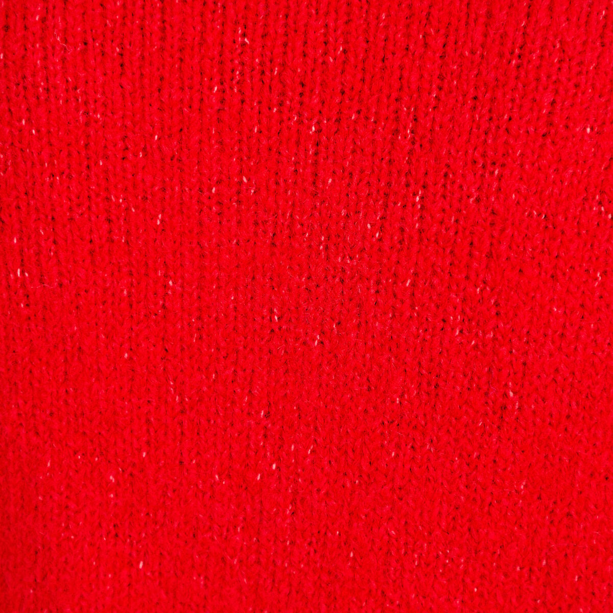 Gilet ample col rond manches longues rouge femme