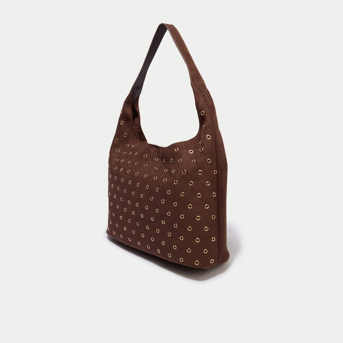 Sac aspect daim marron femme