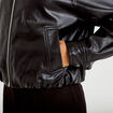 Veste effet boule manches longues noir femme