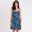 Robe courte &eacute;vas&eacute;e noir femme