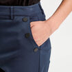 Pantalon bootcut &agrave; pont bleu marine femme