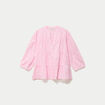 Chemise droite manches 3/4 rose femme