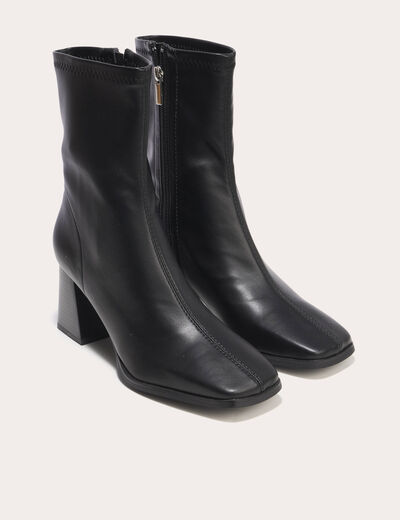 Bottines &agrave; talon noir femme