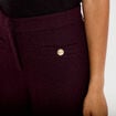 Pantalon bootcut en tweed violet fonc&eacute; femme