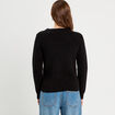 Pull manches longues noir femme