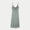 Robe longue ajust&eacute;e vert femme