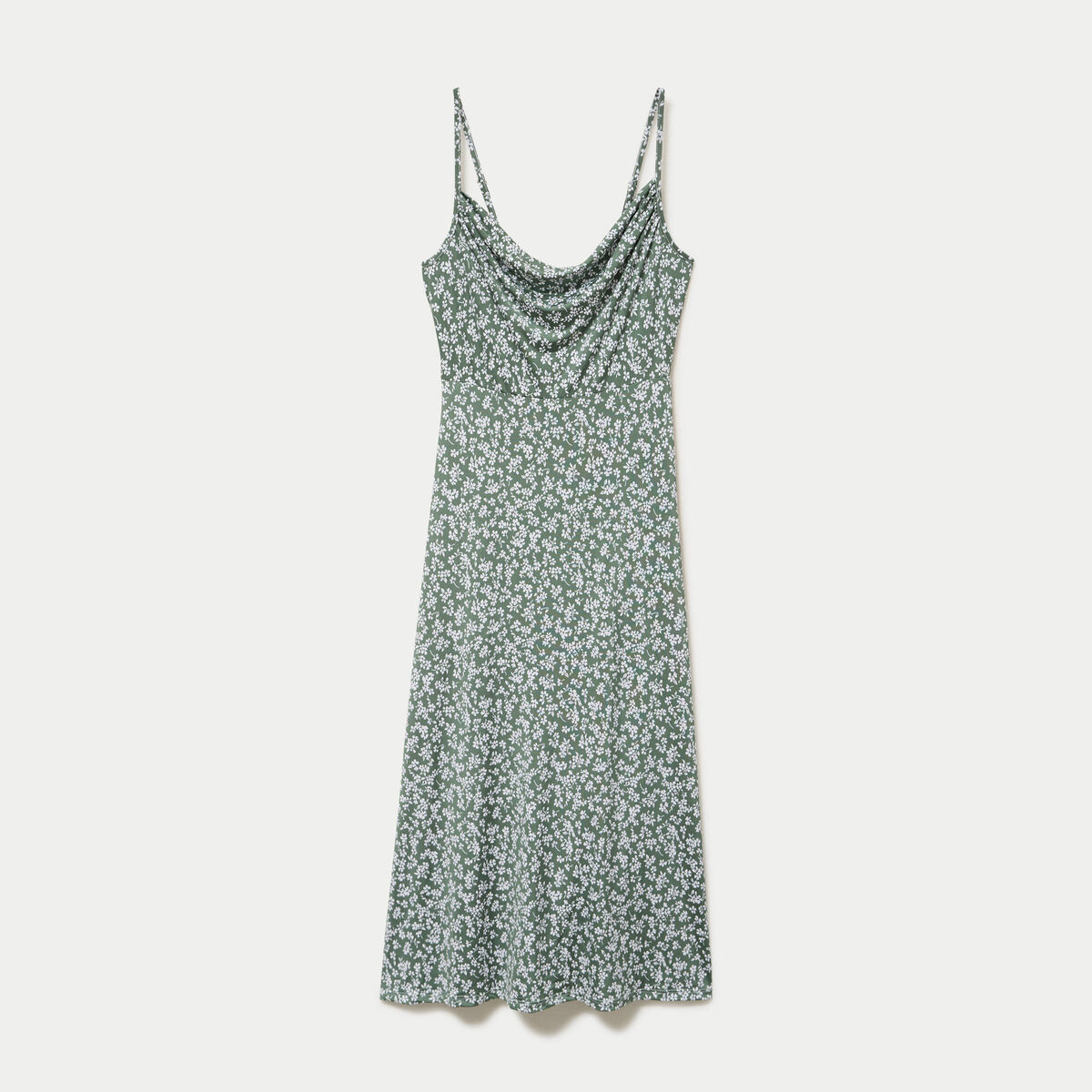 Robe longue ajust&eacute;e vert femme
