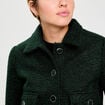 Veste bouclette boutonn&eacute;e vert fonc&eacute; femme
