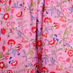 Robe longue &eacute;vas&eacute;e voile manches courtes rose femme