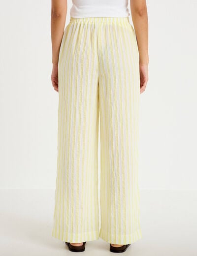 Pantalon bootcut taille standard jaune femme