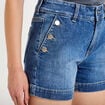 Short en jean denim double stone femme