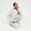 Sweat &agrave; capuche manches longues gris clair femme