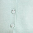 Pull manches courtes boutons brod&eacute;s vert pastel femme