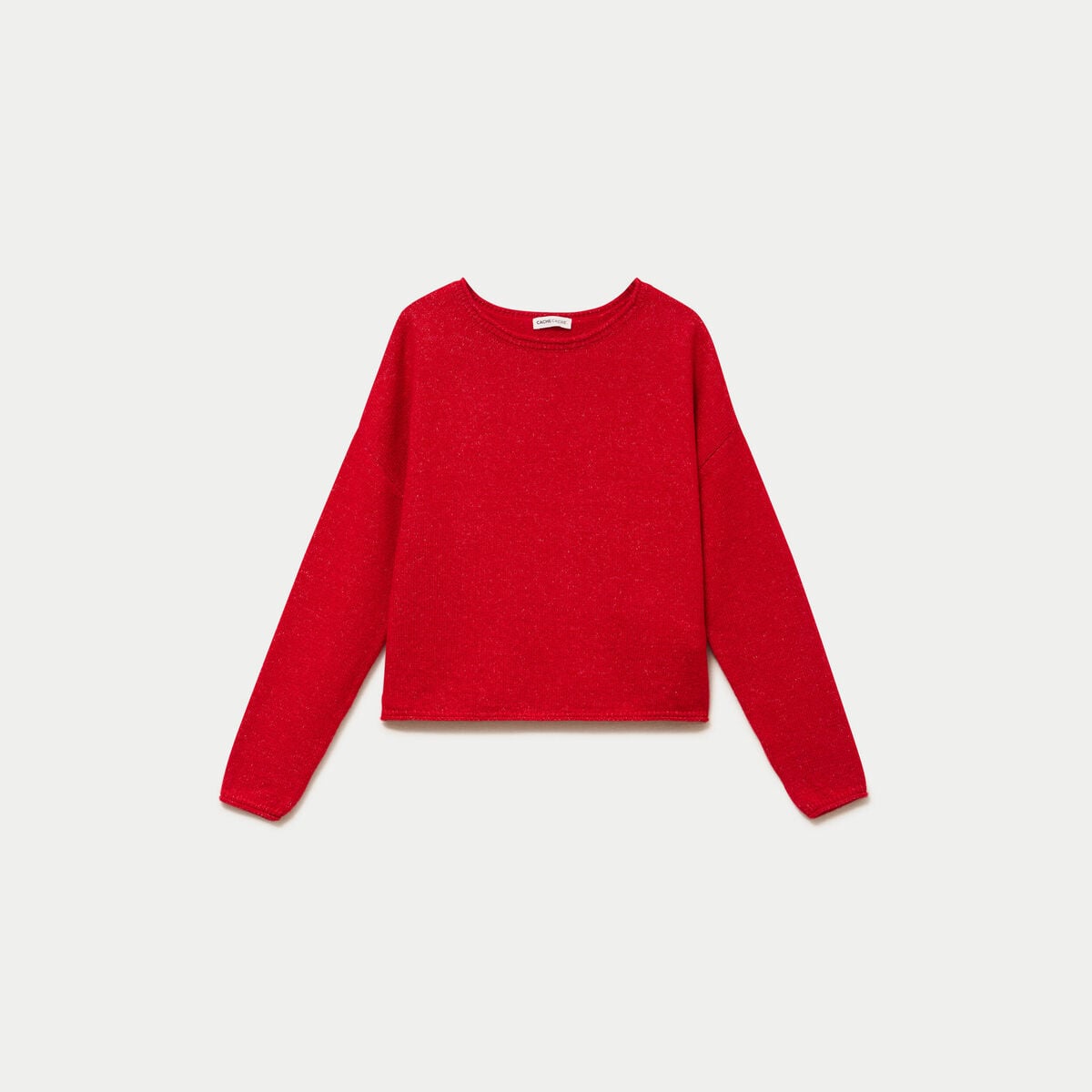 Pull manches longues rouge femme