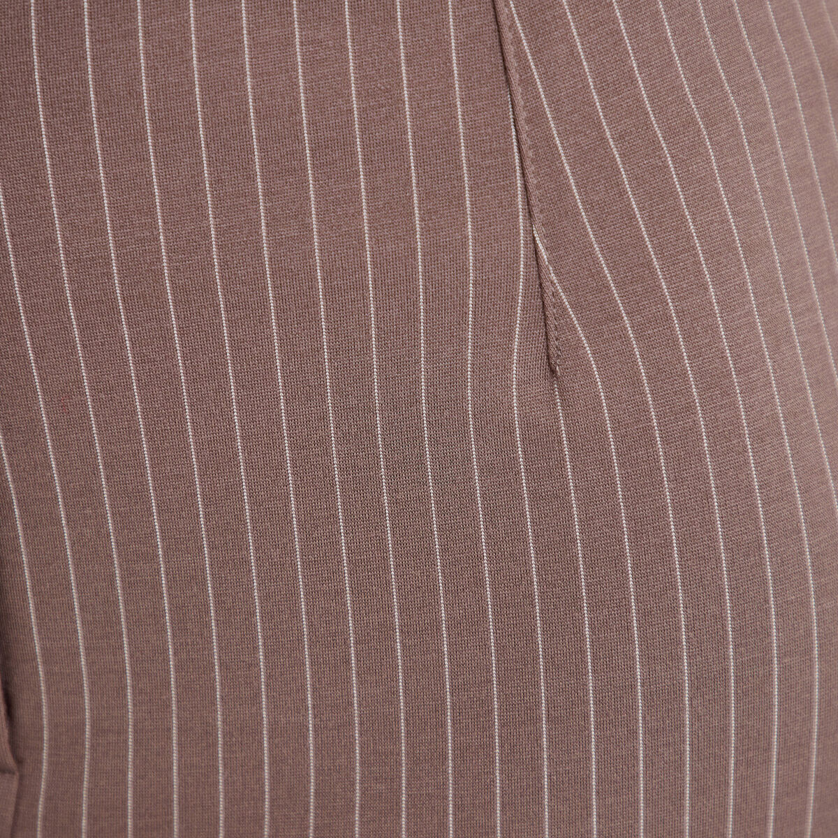 Pantalon large taille haute taupe femme