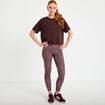 T-shirt manches courtes activewear marron fonc&eacute; femme