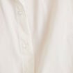 Chemise effet boule col am&eacute;ricain ecru femme