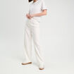 Pantalon city large ecru femme