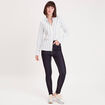 Jeans skinny taille &eacute;lastiqu&eacute;e denim brut femme