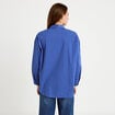 Chemise oversize manches longues bleu femme
