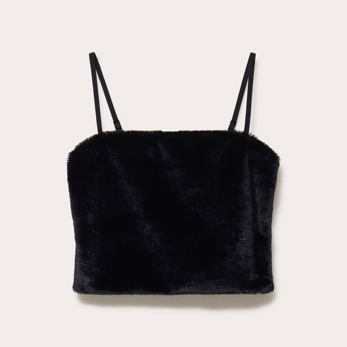 D&eacute;bardeur fausse fourrure noir femme
