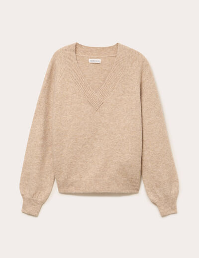 Pull Femme Col V Manches Longues - Cachemire Doux, Chaud Hiver, Coupe Décontractée - Haut Chic Et Léger