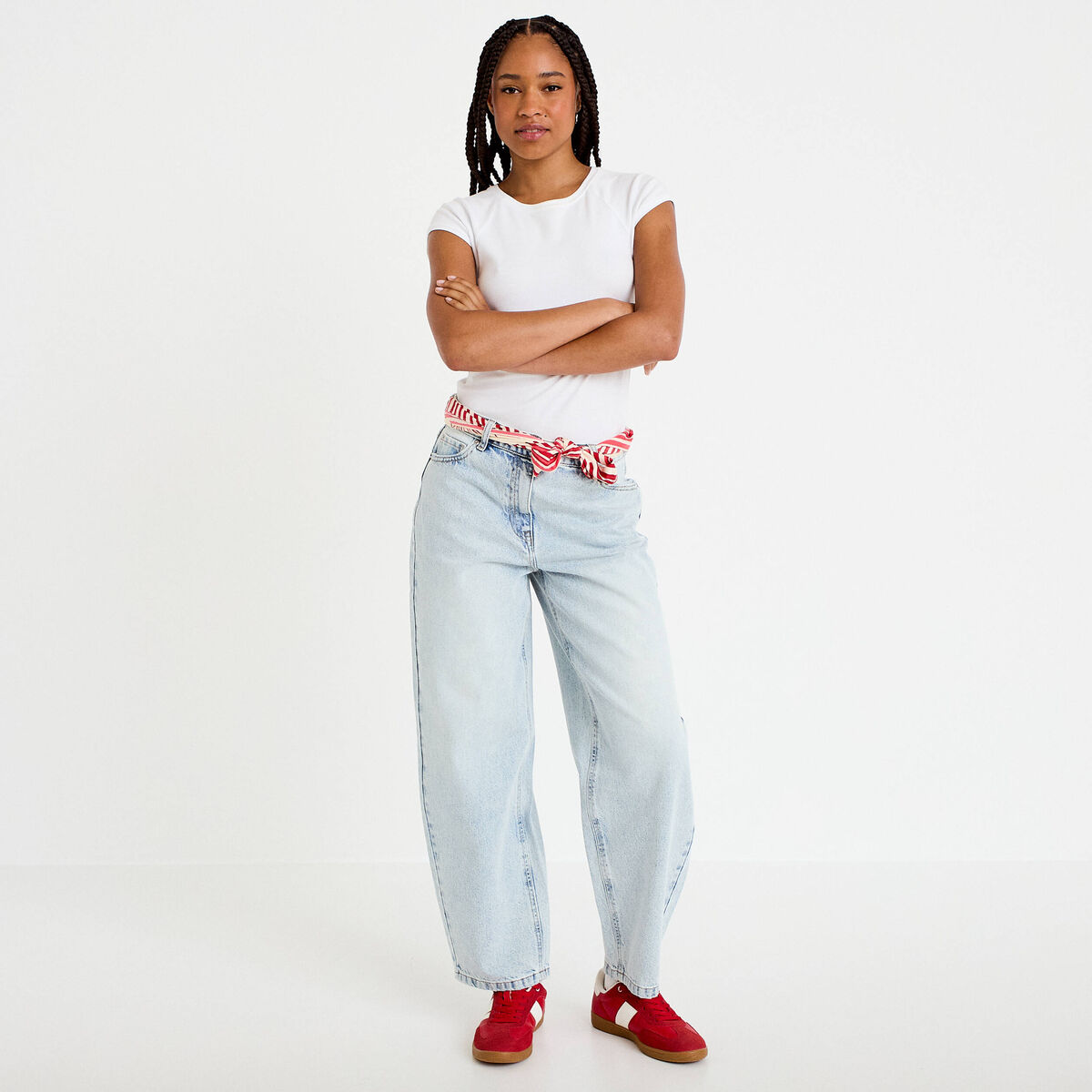 Jean denim bleach femme