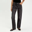 Jeans droit 5 poches denim snow noir femme