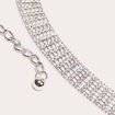 Ceinture &agrave; strass gris argent femme