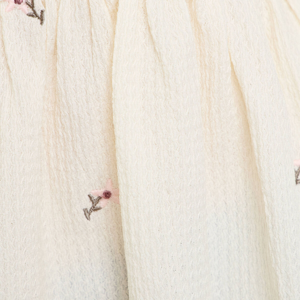 Blouse manches longues en cr&ecirc;pe blanc femme