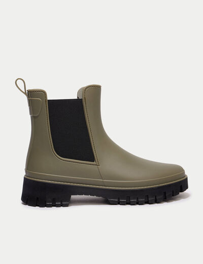 Bottines vert kaki femme