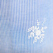 Pantalon large taille haute &agrave; relief blanc femme