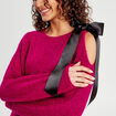 Pull avec noeud rose fushia femme