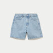 Short mom taille haute en jean strass denim triple stone femme