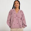 Blouse vichy brod&eacute;e rouge femme