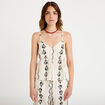Top col v fines bretelles brod&eacute; blanc femme