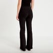 Pantalon bootcut taille basse noir femme